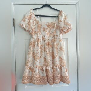 Blu Pepper Mini Dress in Orange Floral